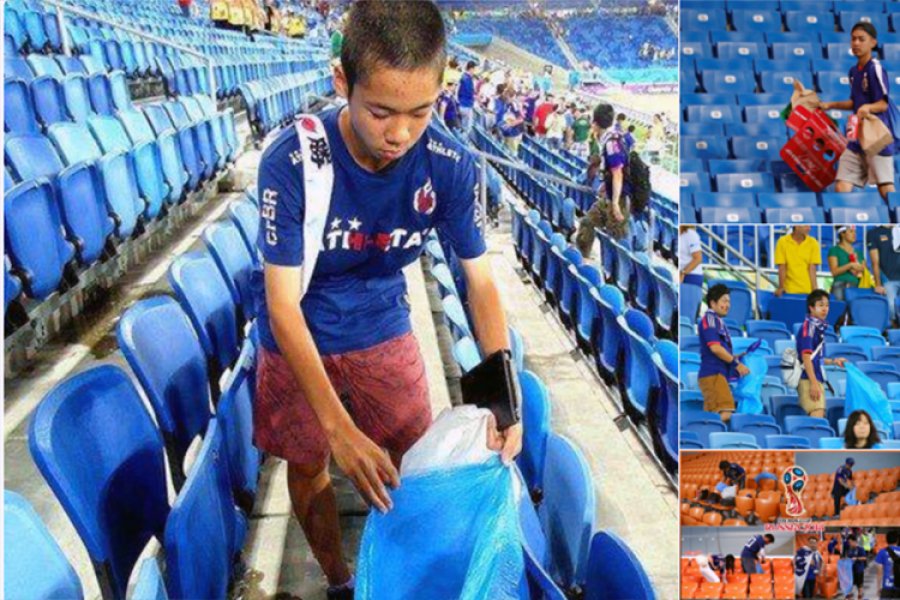 Navijači Japana uprkos bolnom porazu ostali na stadionu i opet pokupili smeće