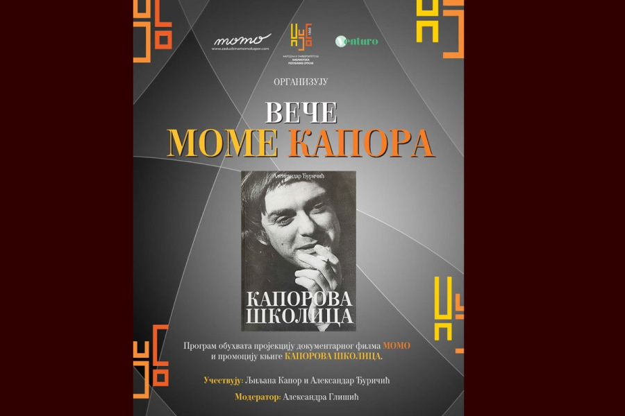 "Veče Mome Kapora" u NUB RS