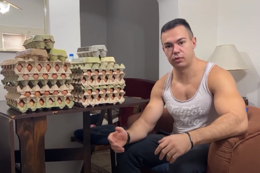 Jutjuber iz Srbije pojeo 300 jaja za 10 dana u zdravstvenom izazovu