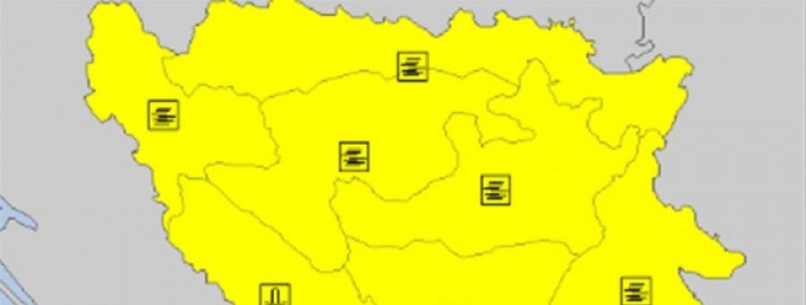 Žuti alarm zbog moguće grmljavine