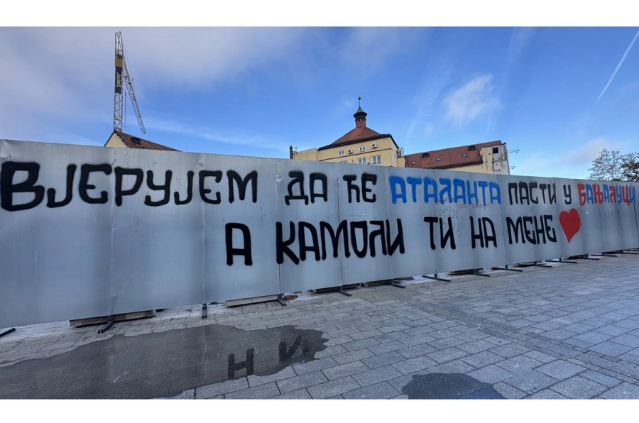 Atalanta stiže u Banjaluku, a poruka u centru grada postala hit